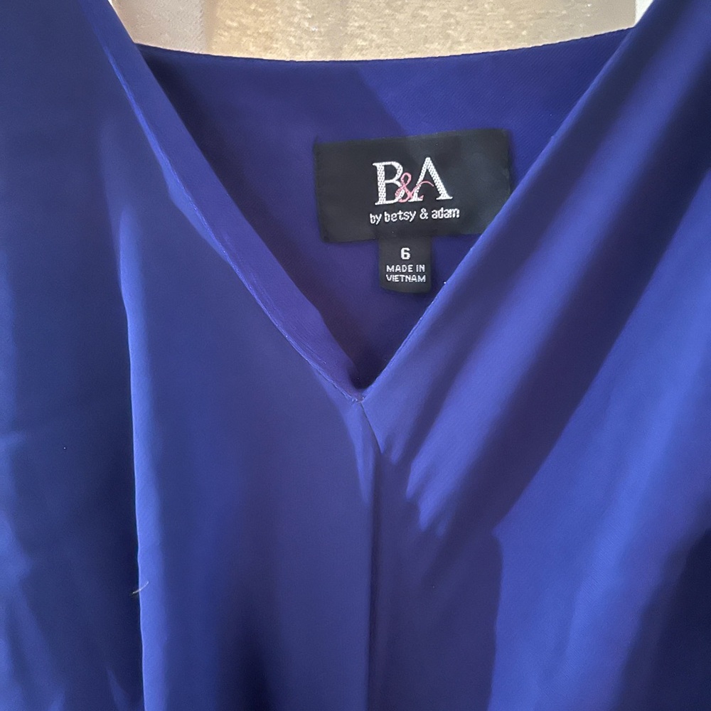 Betsy & Adam Royal Blue V-Neck Dress